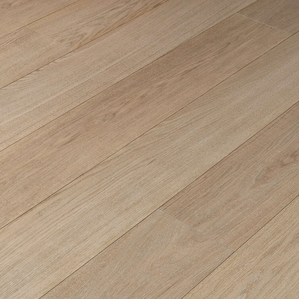 Handcrafted Oak Serenity. Engineered for life, 5/8" thick. Sustainable luxury meets modern living